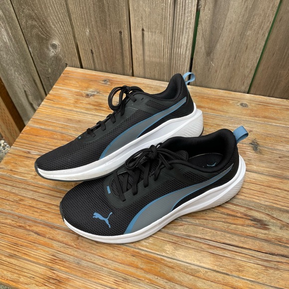 Puma Rocket Fuel Lite Black Blue Sneaker Running Shoes Mens Size 12 - Picture 1 of 16